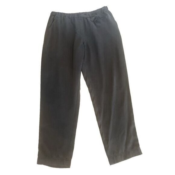 Wrap London NWT Belted Trousers Garment Dyed Lyocell Tapered Lagenlook Size 12 - Picture 2 of 12